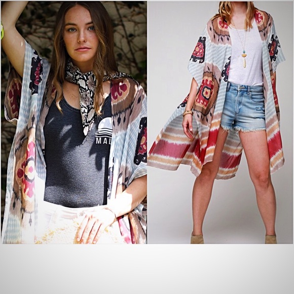 Bohemian Beach Coverup Kimono Cardi O/S - Picture 6 of 8